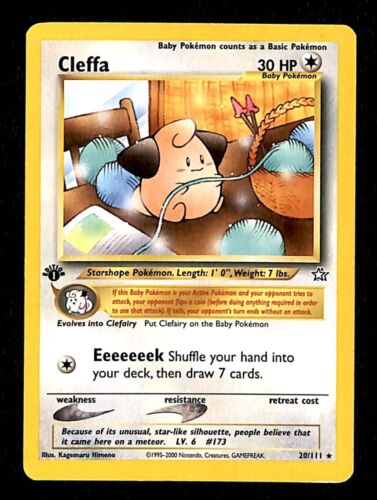 Cleffa 1st Edition Neo Genesis EX, 20/111 Pokemon Card Cleffa 1st Edition Neo Genesis EX, 20/111 Pokemon Card