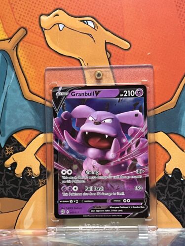 Granbull V Ultra Rare Brilliant Stars 057/172, NM Pokemon Card Granbull V Ultra Rare Brilliant Stars 057/172, NM Pokemon Card