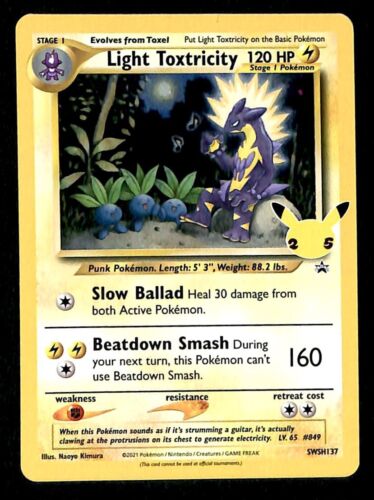 Light Toxtricity Black Star Promo 25th Anniversary SWSH137, NM Pokemon