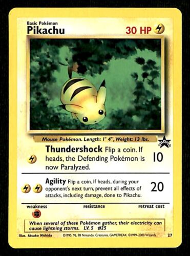 Bumble Bee Pikachu Black Star Promo 27, EX Pokemon Card Bumble Bee Pikachu Black Star Promo 27, EX Pokemon Card