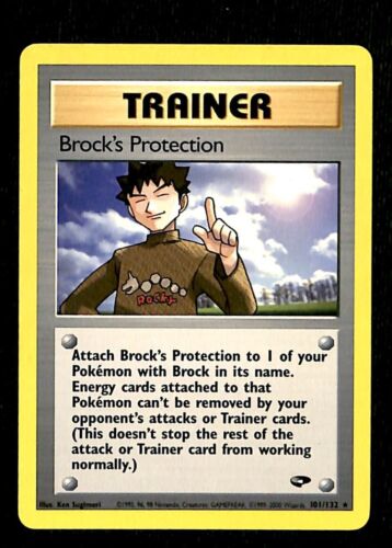 Brocks Protection Gym Challenge NM, 101/132 Pokemon Card Brocks Protection Gym Challenge NM, 101/132 Pokemon Card