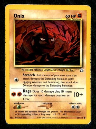 Onix Neo Genesis VG, 69/111 Pokemon Card