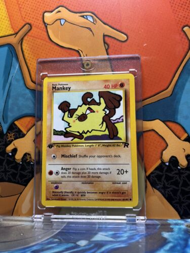Mankey Team Rocket 1st Edition NM, 61/82 Pokemon Card. Mankey Team Rocket 1st Edition NM, 61/82 Pokemon Card.