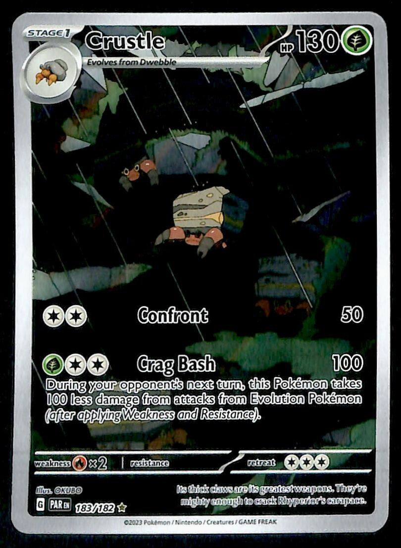 crustle pokemon card Crustle Special Illistration Rare Paradox Rift 183/182, NM Pokemon Car