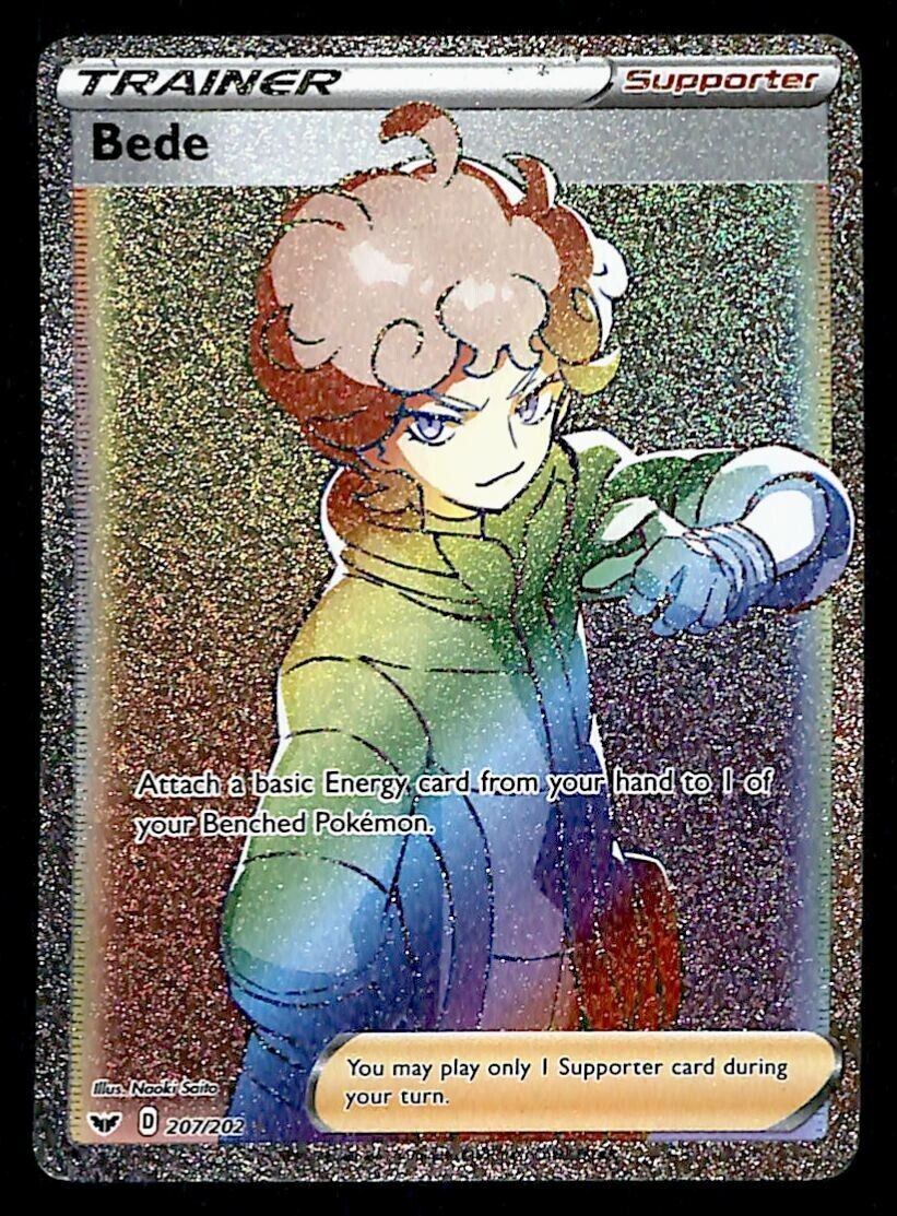 bede signed pokemon card Bede Holo Crown Zenith 124/159, NM Pokemon Card main image 1