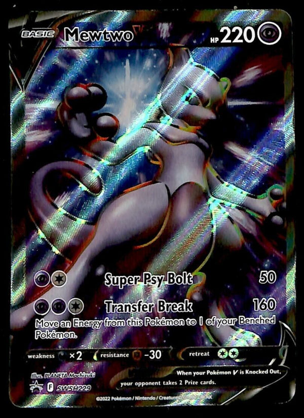 Mewtwo Full Art Black Star Promo SWSH 229, NM Pokemon Card