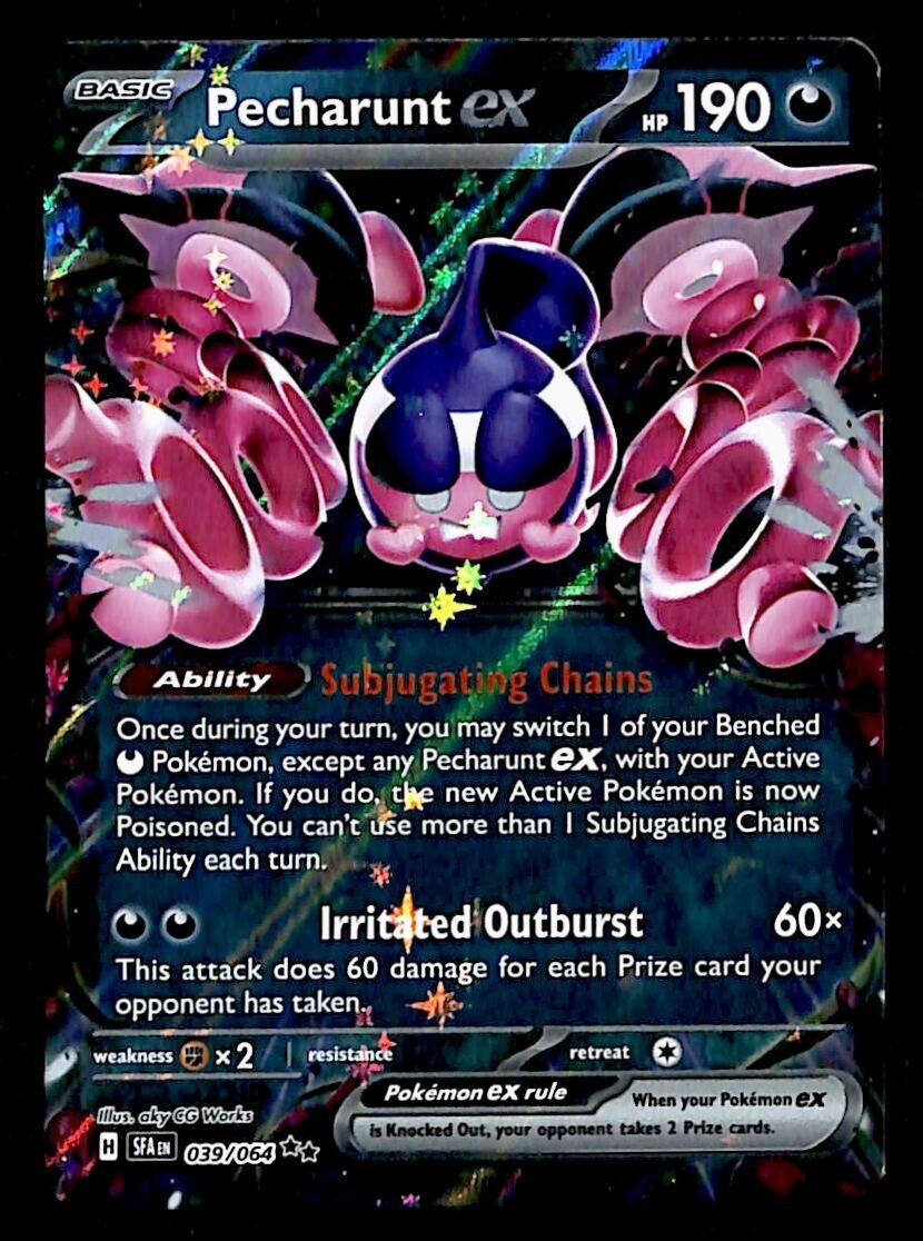 Pecharunt EX Ultra Rare Shrouded Fable 039/064, NM Pokemon Card