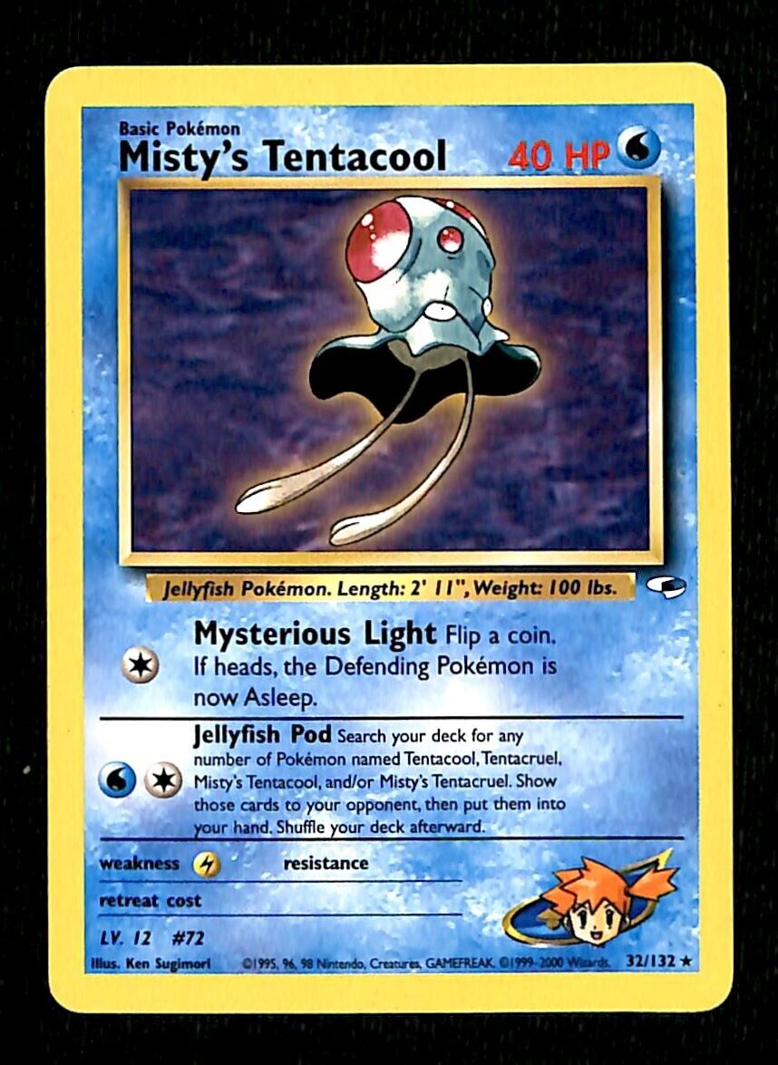 Mistys Tentacool Gym Heroes EX, 32/132 Pokemon Card. Mistys Tentacool Gym Heroes EX, 32/132 Pokemon Card.