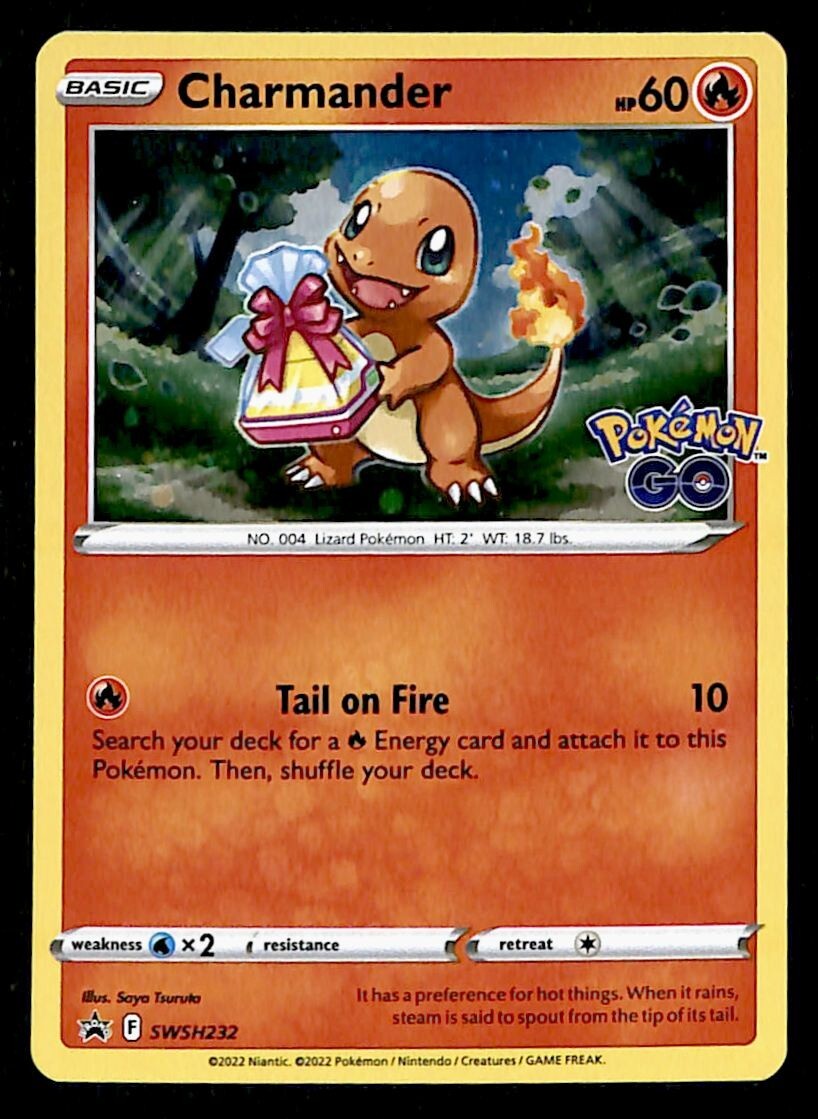 Charmander Black Star Promo SWSH232 NM Pokemon Card Charmander Black Star Promo SWSH232 NM Pokemon Card