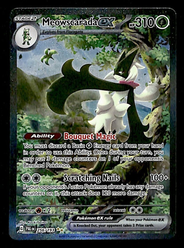 Meowscarada EX Special Illustration Rare Paldea Evolved 256/193, NM Pokemon Card