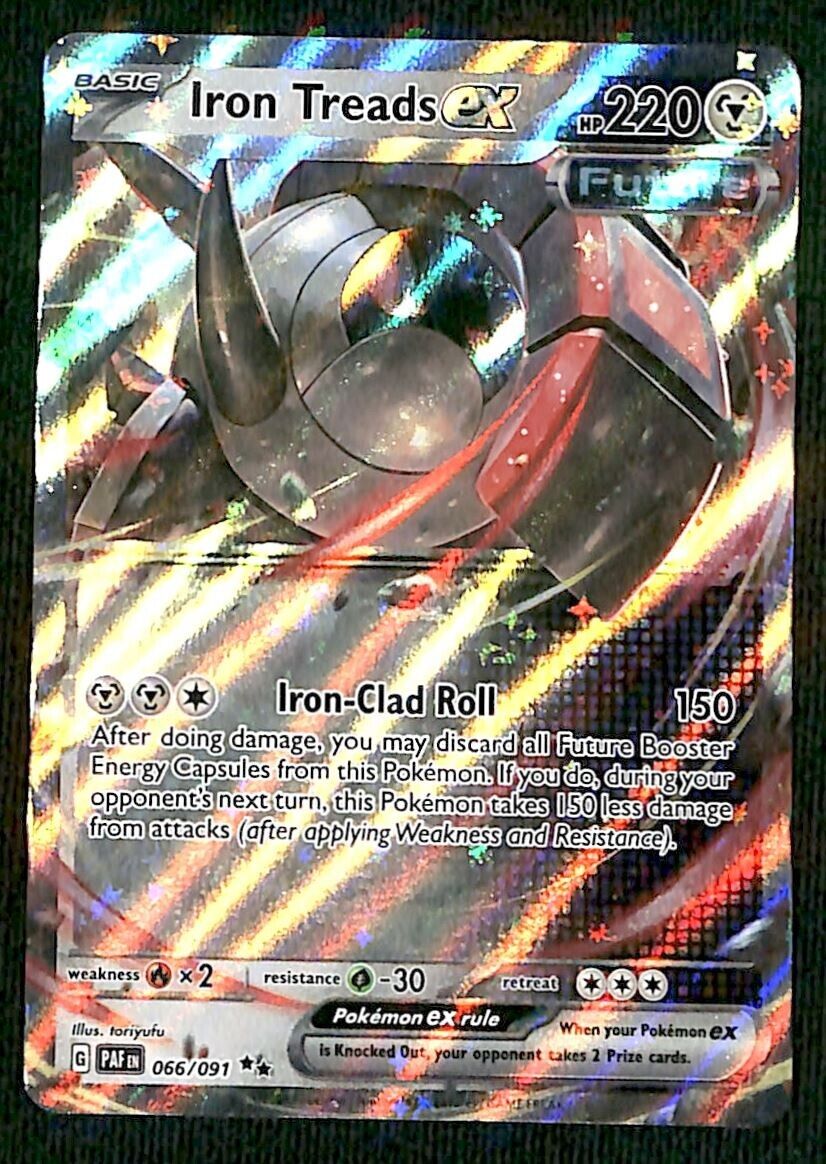 Iron Treads ex Ultra Rare Paldean Fates 066/091, NM Pokemon Card Iron Treads ex Ultra Rare Paldean Fates 066/091, NM Pokemon Card