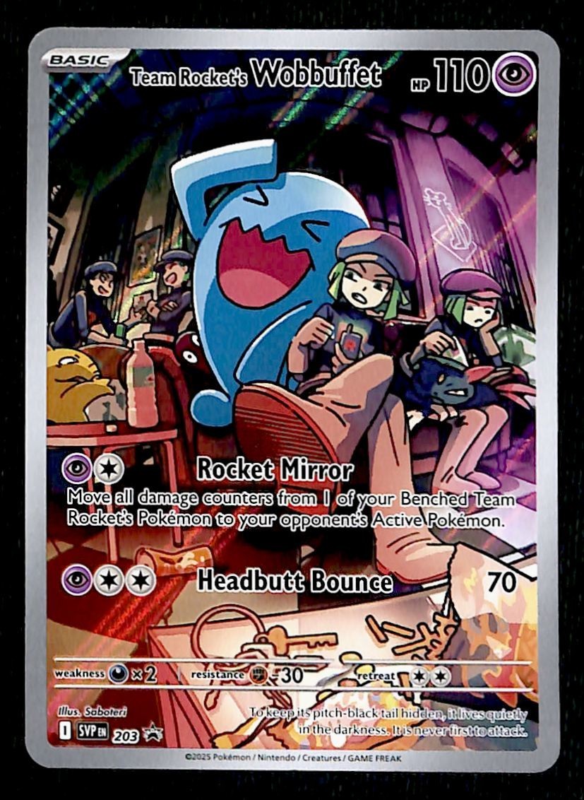wobbuffet pokemon card Wobbuffet Full Art Black Star Promo SVP 203, NM Pokemon Card