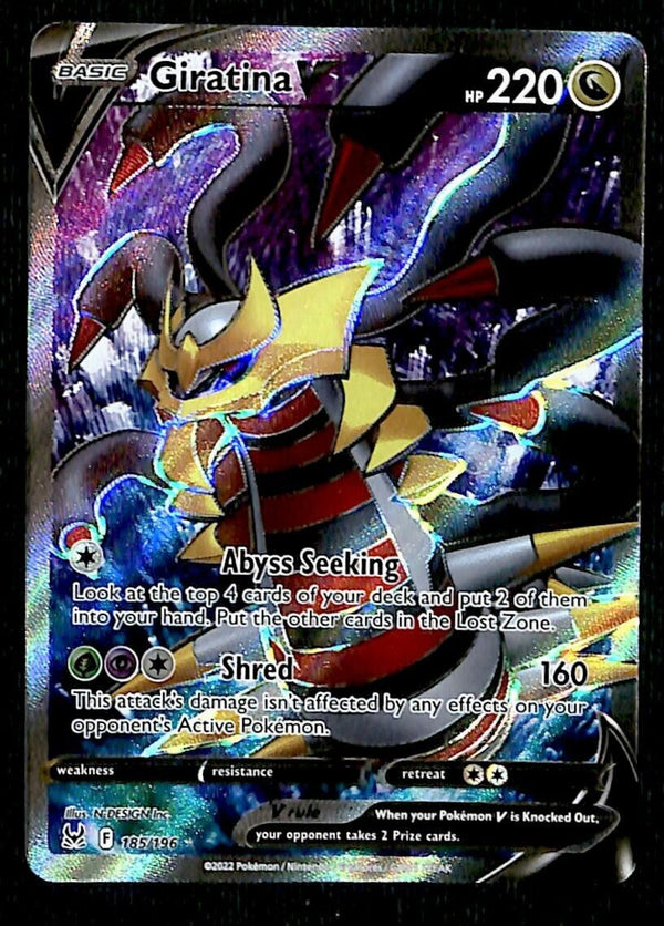 Giratina V Full Art Lost Origin 185/196, NM Pokemon Card