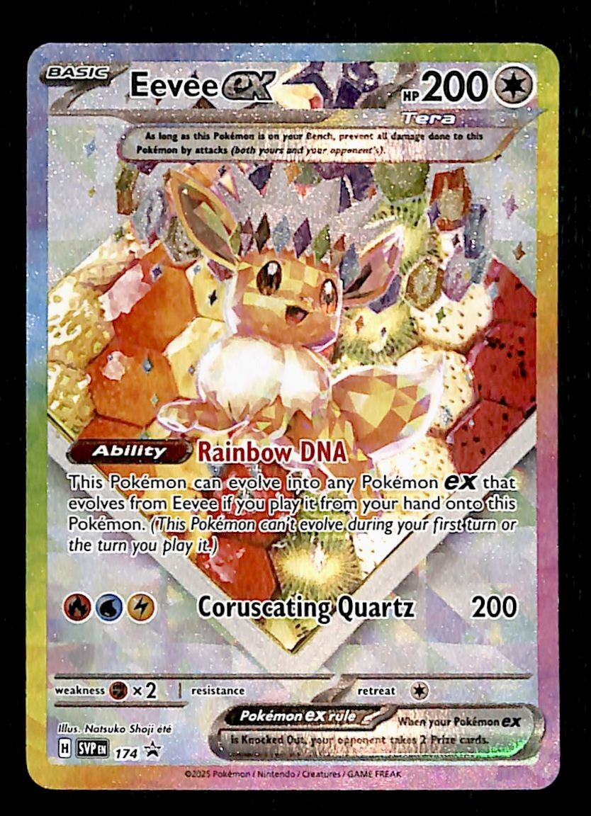 Eevee EX Full Art Black Star Promo SVP 174, NM Pokemon Card