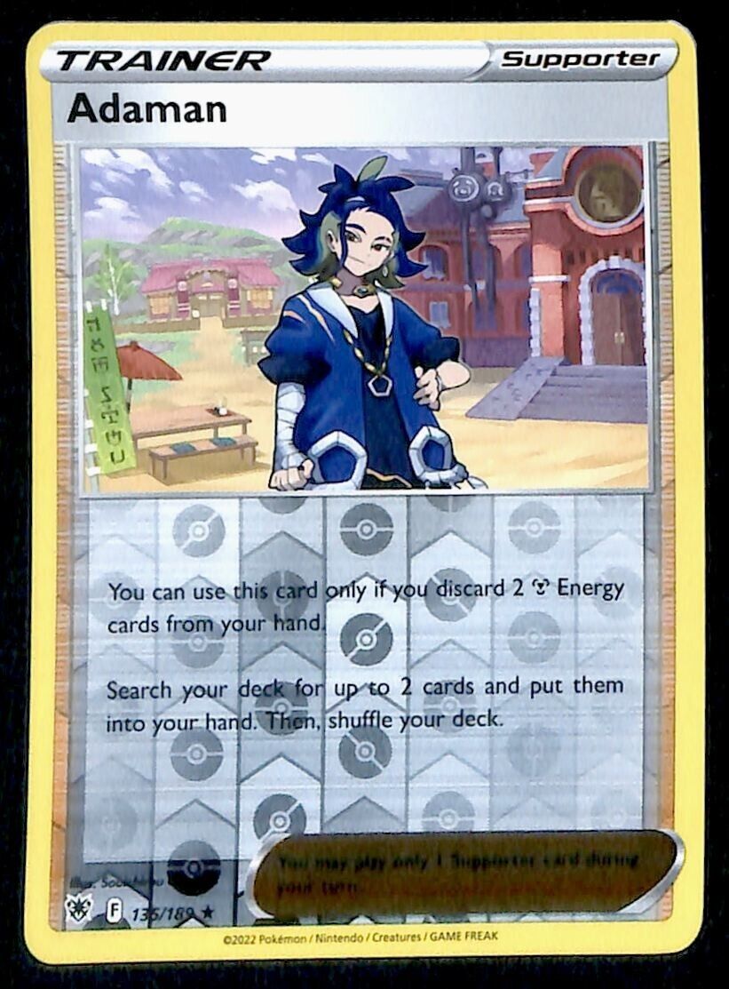 Adaman Reverse Holo Astral Radiance 135/189, NM Pokemon Card