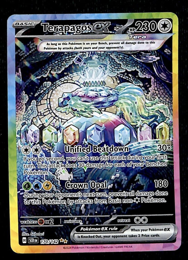 Terapagos EX Special Illustration Rare Stellar Crown 170/142, NM Pokemon Card