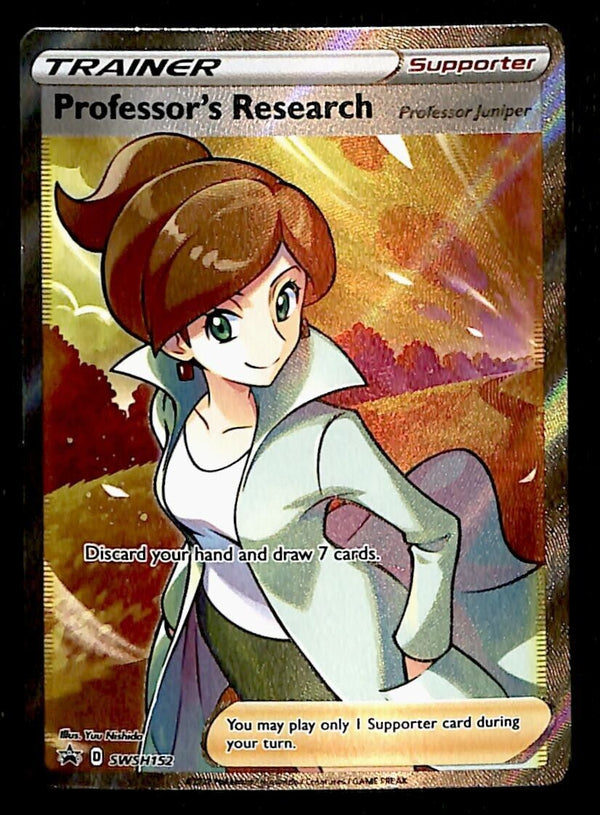 Professors Research Full Art Trainer Black Star Promo SWSH 152, NM Pokemon Card