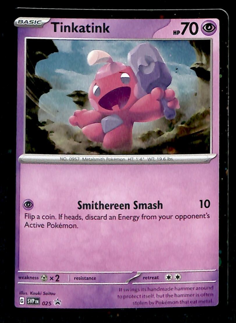Tinkatink Holo Promo SVP 025, NM Pokemon Card Tinkatink Holo Promo SVP 025, NM Pokemon Card