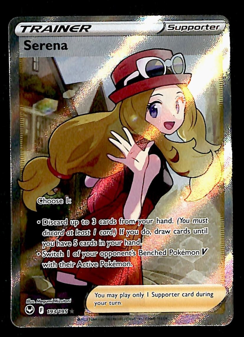 do people buy pokemon cards Serena Full Art Trainer Silver Tempest 193/195, NM Pokemon Card