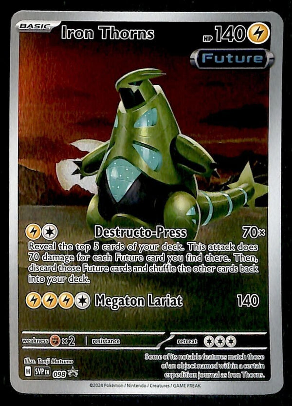 Iron Thorns Full Art Black Star Promo SVP 098, NM Pokemon Card