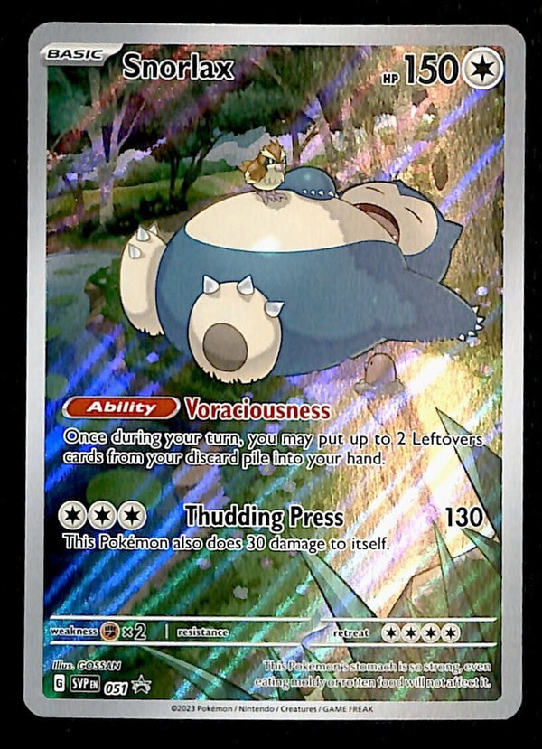 Snorlax Full Art Black Star Promo SVP 051, NM Pokemon Card