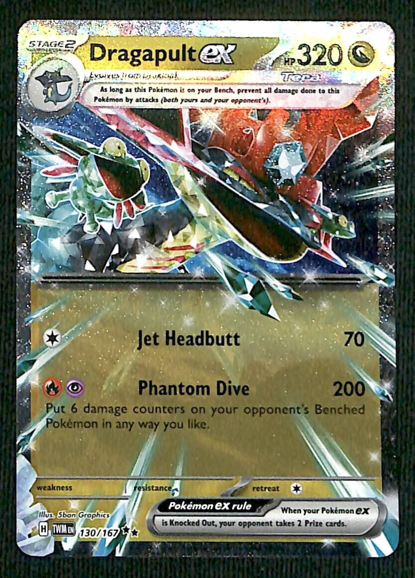 Dragapult ex Ultra Rare Twilight Masquerade 130/167, NM Pokemon Card Dragapult ex Ultra Rare Twilight Masquerade 130/167, NM Pokemon Card