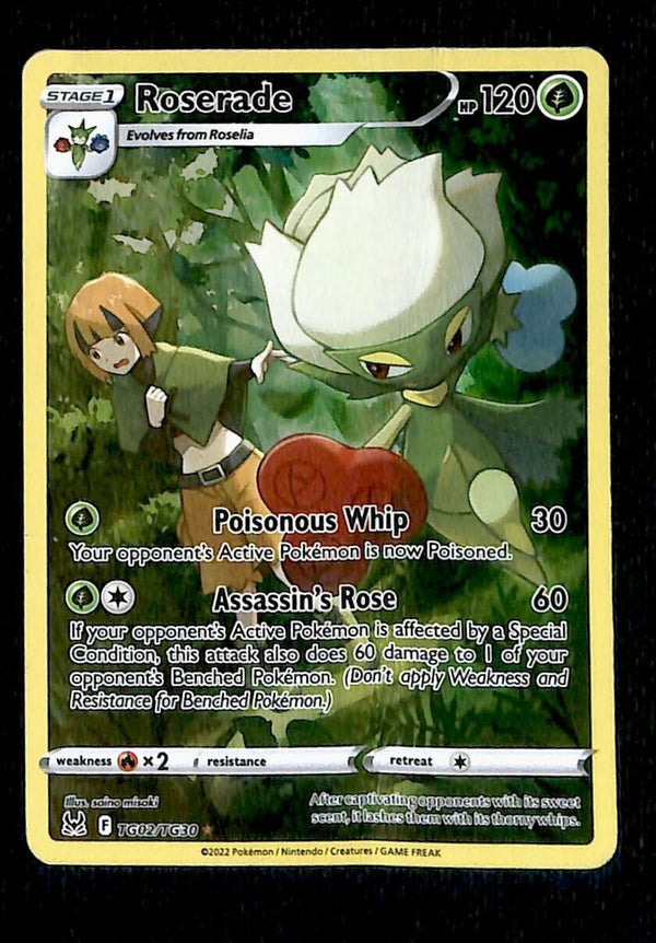 Roserade Trainer Gallery Lost Origin TG09/TG30, EX Pokemon Card