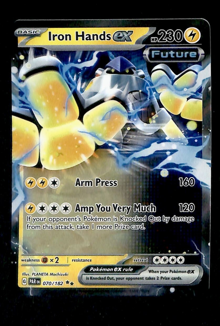 Iron Hands ex Ultra Rare Paradox Rift 070/182, NM Pokemon Card Iron Hands ex Ultra Rare Paradox Rift 070/182, NM Pokemon Card