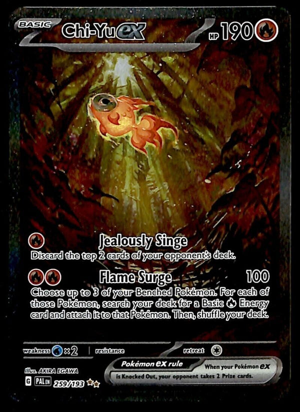 Chi-Yu EX Special Illustration Rare Paldea Evolved 259/193, NM Pokemon Card