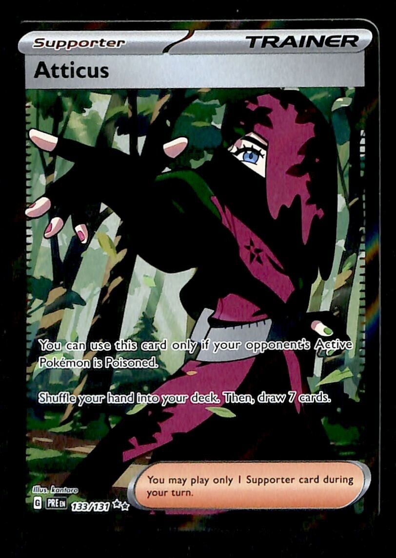 Atticus Ultra Rare Prismatic Evoloutions 133/131, NM Pokemon Card Atticus Ultra Rare Prismatic Evoloutions 133/131, NM Pokemon Card
