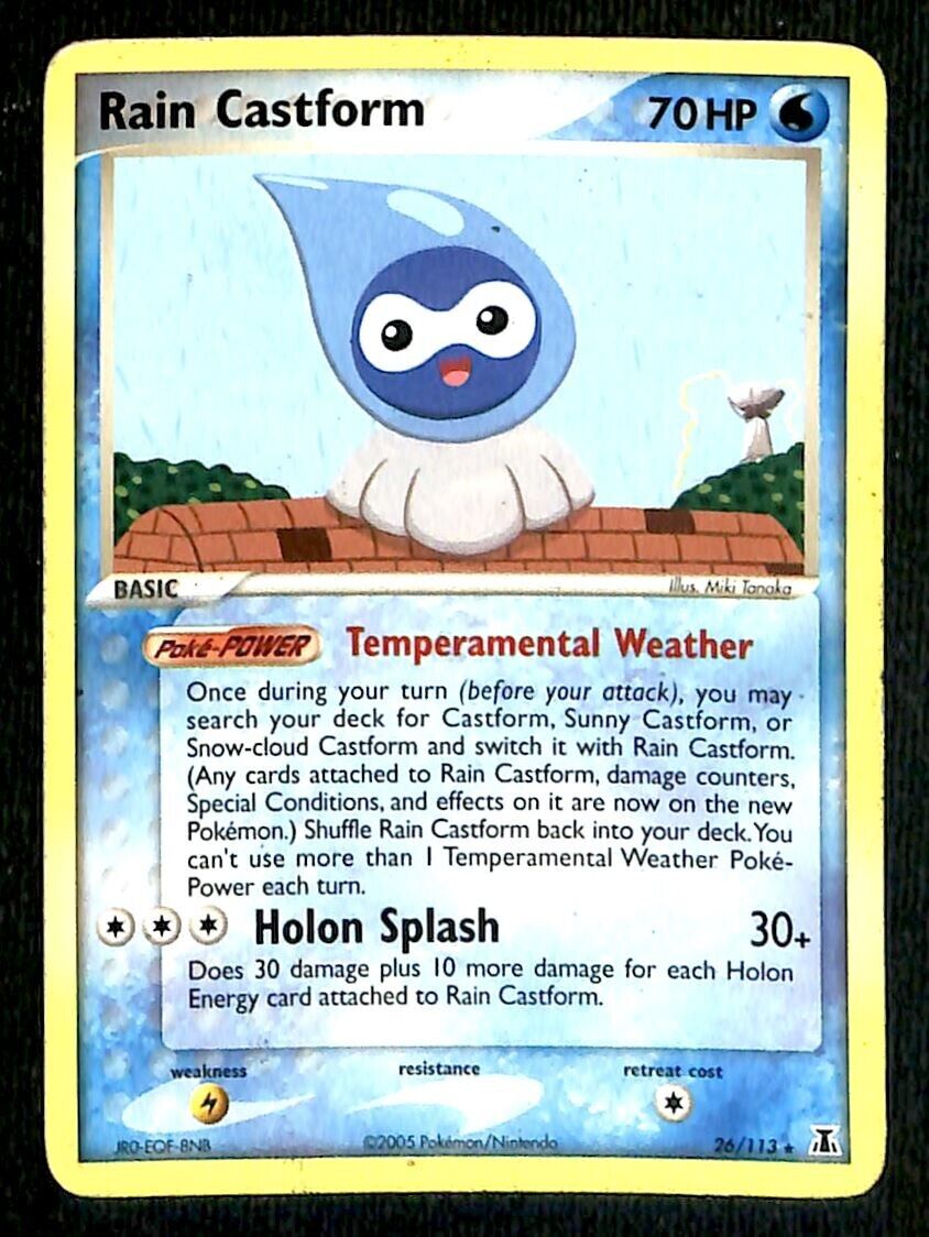 Rain Castform Delta Spcies EX, 26/113 Pokemon Card Rain Castform Delta Spcies EX, 26/113 Pokemon Card