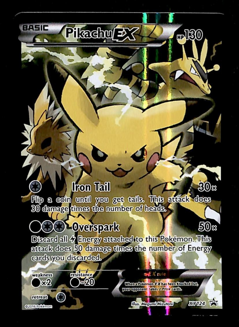 Pikachu EX Full Art Black Star Promo XY124, EX Pokemon Card