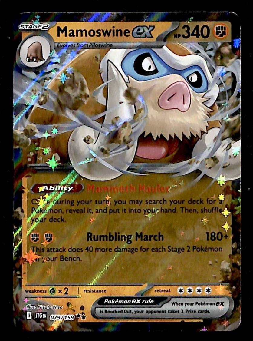 Mamoswine ex Ultra Rare Journey Together 079/159, NM Pokemon Card Mamoswine ex Ultra Rare Journey Together 079/159, NM Pokemon Card