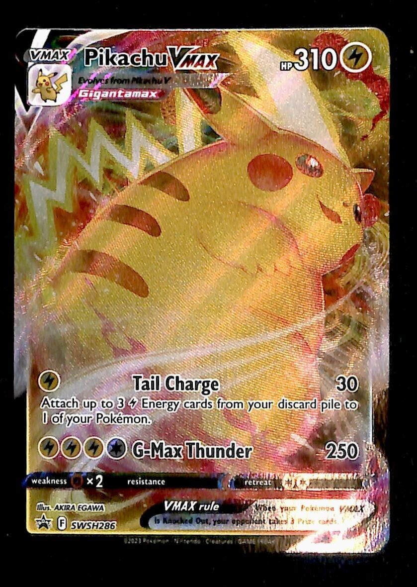 Pikachu VMAX Black Star Promo SWSH286, NM Pokemon Card