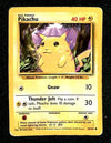 Pikachu Base Set 1999 Unlimited Print PLAYED, 58/102 Pokemon Card.