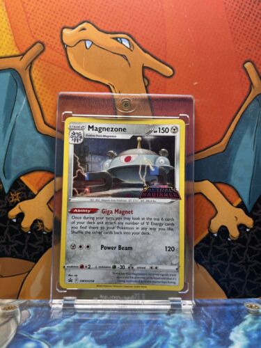 Magnezone Pre Release Holo Black Star Promo SWSH208, NM Pokemon Card