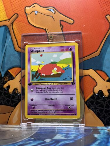 Slowpoke Team Rocket 1st Edition NM, 67/82 Pokemon Card.