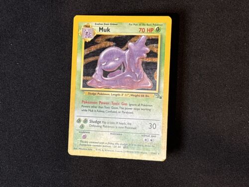 Muk Holo Fossil VG, 13/62 Pokemon Card