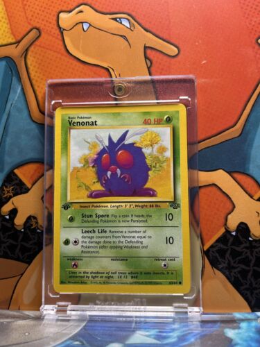 Venoat Jungle 1st Edition NM, 63/64 Pokemon Card.