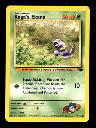 Kogas Ekans Gym Challenge EX, 77/132 Pokemon Card