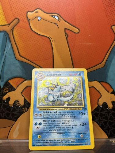 Vaporeon Holo Jungle EX, 12/64 Pokemon Card