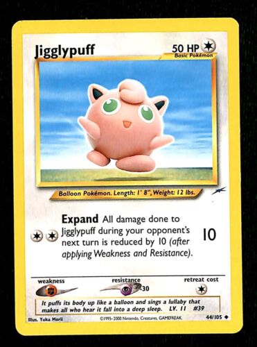 Jigglypuff Neo Destiny NM, 44/105 Pokemon Card