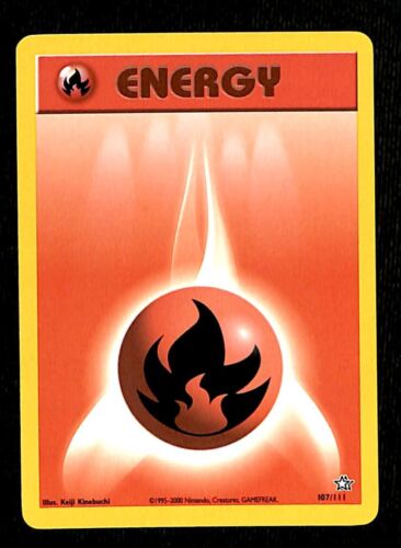 Fire Energy Neo Genesis NM, 107/111 Pokemon Card