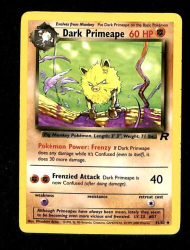 Dark Primeape Team Rocket EX, 43/82 Pokemon Card.