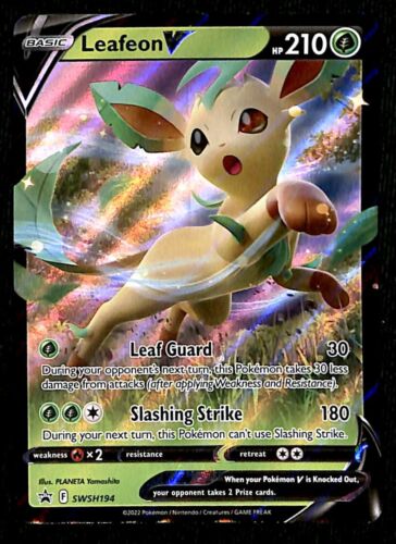 Leafeon V Black Star Promo SWSH194, NM Pokemon Card