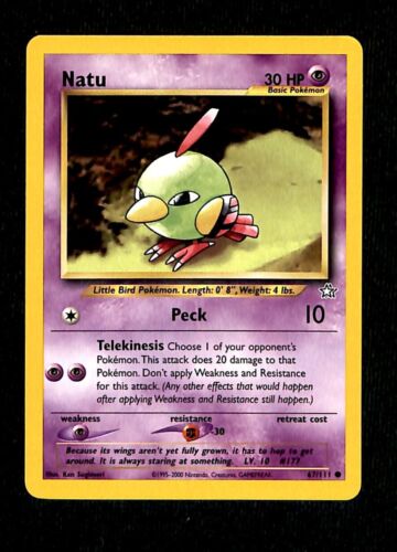 Natu Neo Genesis NM, 67/111 Pokemon Card
