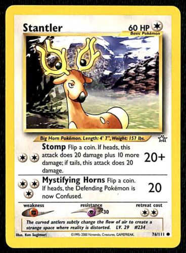 Stantler Neo Genesis EX, 76/111 Pokemon Card