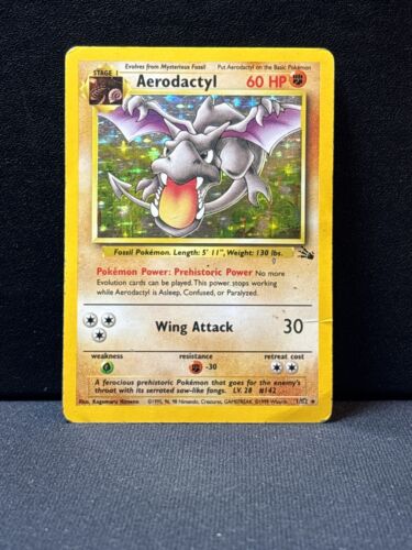 Aerodactyl Holo Fossil VG, 1/62 Pokemon Card