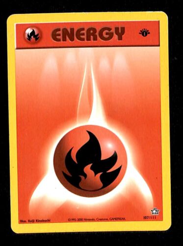 Fire Energy 1st Edition Neo Genesis EX, 107/111 Pokemon Card
