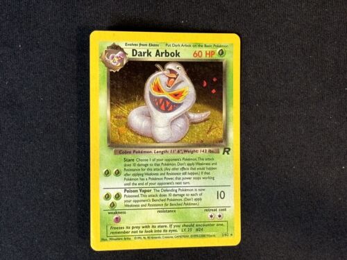 Dark Arbok Holo Team Rocket VG-EX, 2/82 Pokemon Card